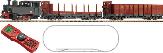 Narrow gauge Digital starter set, steam locomotive with freight train<br /><a href='images/pictures/Roco/31023.jpg' target='_blank'>Full size image</a>